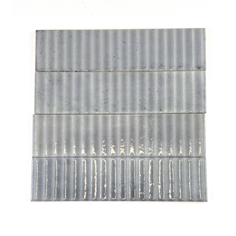 ÉCHANTILLON Terravito Sileno Pour carreau mural - 30x7.5cm - 8mm - nervure - Gris SW1221280