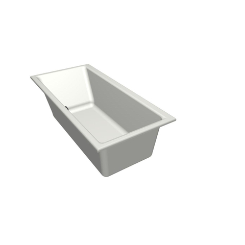 Xenz Kristal Baignoire - 160x75x48 - bonde centrale - acrylique - blanc mat SW378406