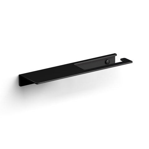 Clou Fold porte-rouleau de toilette sans clapet avec tablette noir mat SW417042