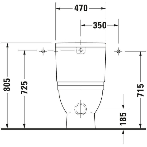 Duravit Starck 3 Duoblokpot - diepspoel PK Big - zonder reservoir - 42x74cm - wit 0290473