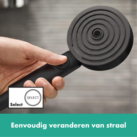 Hansgrohe Pulsify select s - select glijstangset - 3jet Relaxation - ecosmart - 10.5cm - met glijstang 90 cm - mat zwart SW651027