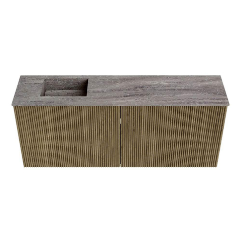 Mondiaz JOYA-DLUX 100cm toiletmeubel - kleur Dusk - Wastafel FAYE positie Links Zonder kraangat kleur Oza. SW1425993