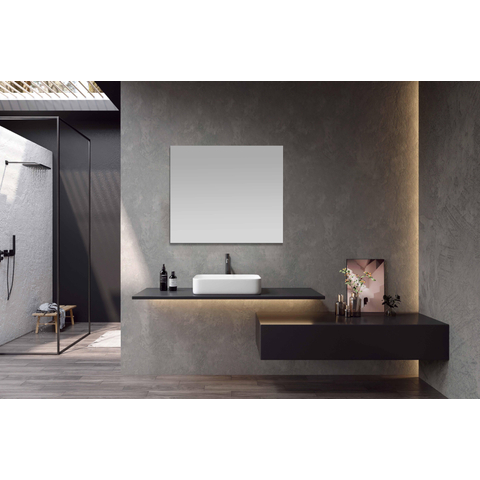 Saniclass Clear miroir – 80 x 70 cm – verre sans cuivre SW1413216