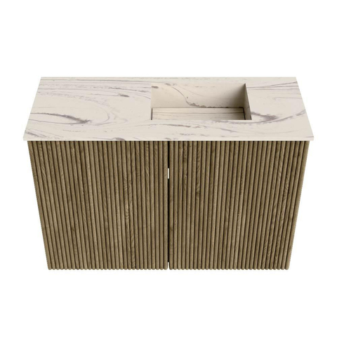 Mondiaz JOYA-DLUX 60cm toiletmeubel - kleur Dusk - Wastafel FAYE positie Rechts Zonder kraangat kleur Nata. SW1425891