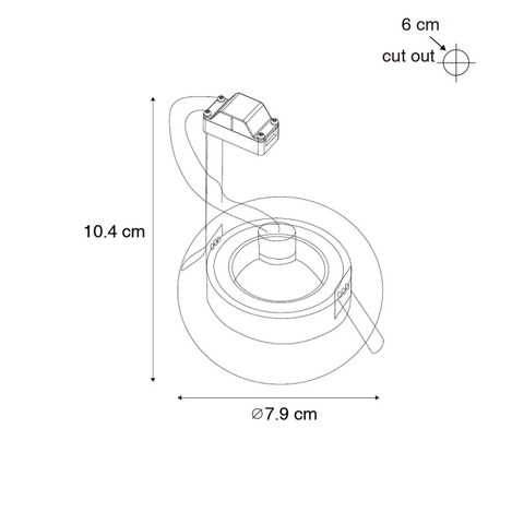 QAZQA Xena Spot encastré - 8x8cm - IP44 - rond - blanc mat SW1187249