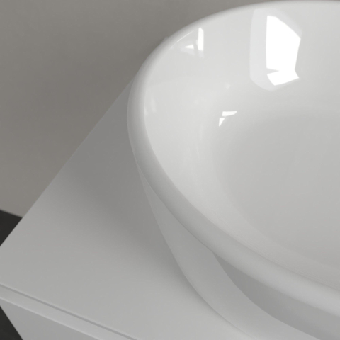 Villeroy & Boch Architectura vasque à poser 60x40x15,5cm - ovale avec trop-plein Blanc Alpin brillant Céramique SW762340