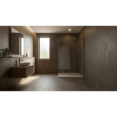 ÉCHANTILLON Terravito Elzino carreau mural et de sol - 120x120cm - rectifié - Aspect pierre naturelle - Cocoa mat (brun) SW1221616