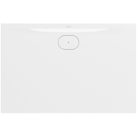 Villeroy & Boch Ecora douchebak - 120x80x3.5cm - afvoer lange zijde - white alpine (wit) SW1559014