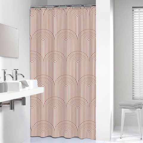 Sealskin Brave Rideau de douche 180x200 cm PEVA Rose foncé / Blanc SW699497