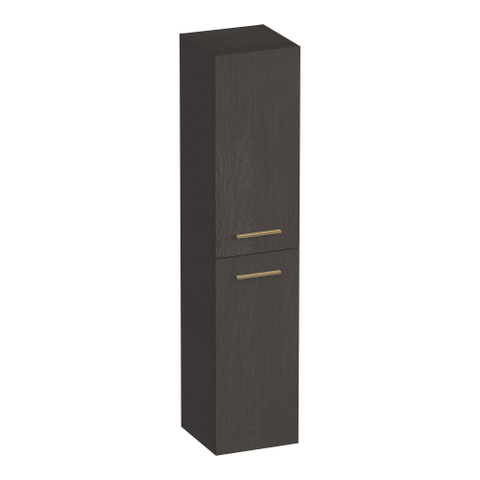 ARMATURE Trust Armoire colonne - 160x35x35cm - sans manettes de meuble avec 2 portes à ouverture gauche ou droite Anthracite Bois SW1203877