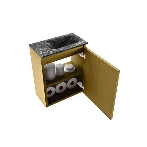 MONDIAZ TURE-DLUX meuble de toilettes 40 cm Oro. Lavabo EDEN Lava position à droite. Avec 1 trou de robinet. SW1103917