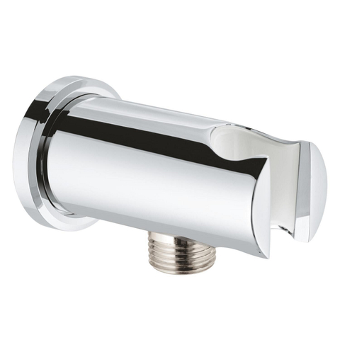 GROHE Rainshower wandaansluitbocht - rond - met houder - mat zwart SW1477598