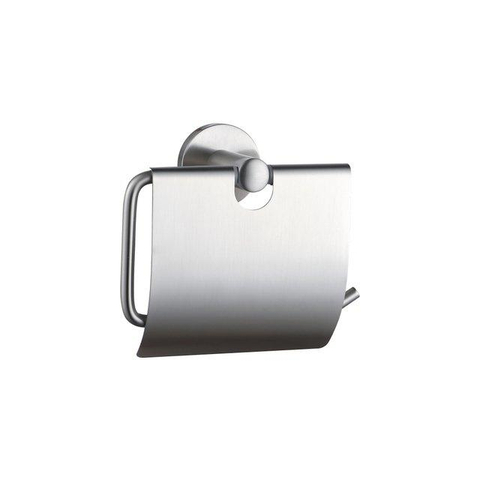 Fortifura Calvi Ensemble WC - porte-balai WC - fermé - patère - porte-rouleau WC - avec clapet - inox brossé SW1381783