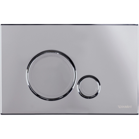Duravit DuraSystemmechanische bedieningsplaat - voor wcs - 230x6.5x150.5mm - hoogglans chroom SW962911