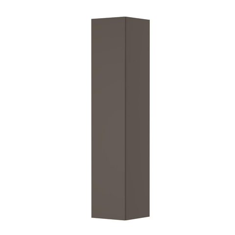INK Armoire de salle de bains - 35x35x169cm - 1 porte - ouvrant à gauche et à droite - sans poignée - MDF laqué taupe mat SW21283