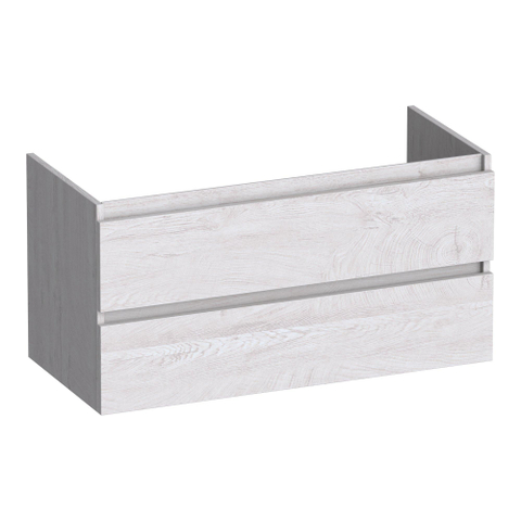 BRAUER Joy meuble sous-lavabo - 100x46x50cm - 2 tiroirs à fermeture en douceur - sans poignées - 1 découpe pour siphon - Forest Seashell SW1201050