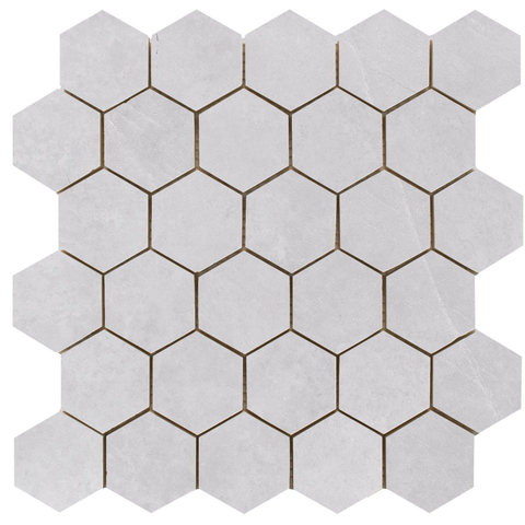 Terravito Allino Mozaïektegel - 26.3x27.4cm - hexagon - 10mm - Pearl mat SW1209466