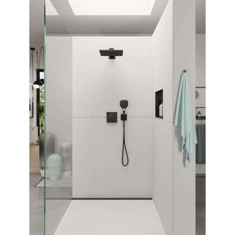 Hansgrohe Fixfit e - handdouchehouder - inclusief muuraansluitbocht - mat zwart SW773897
