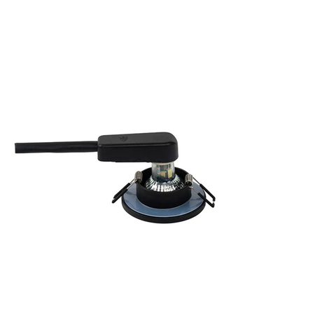 QAZQA Shed Inbouwspot - 8.5x8.5cm - IP54 - rond - mat zwart SW1187207