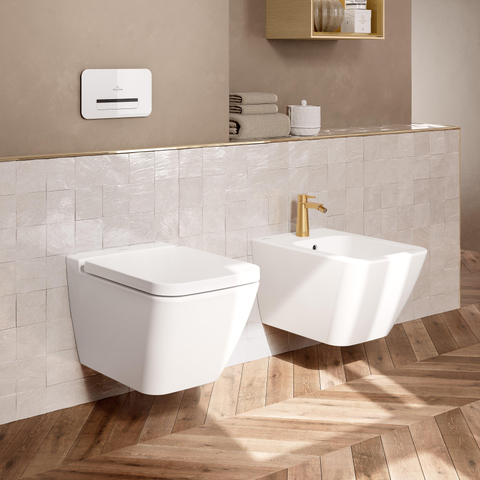Villeroy & Boch finion wandcloset - diepspoel DirectFlush - 37.5x56cm CeramicPlus - Stone White (mat wit) SW209582
