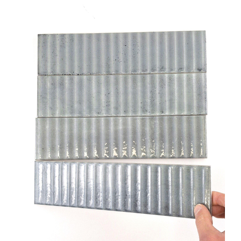 SAMPLE Terravito Sileno Voor wandtegel - 30x7.5cm - 8mm - ribbel - Grijs SW1221280