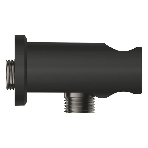 GROHE Rainshower wandaansluitbocht - rond - met houder - mat zwart SW1477598