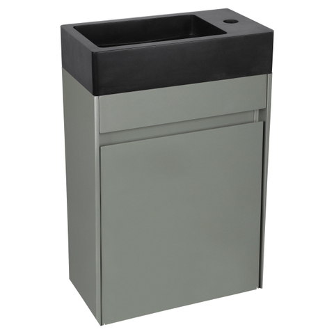 Differnz Hura lave-mains - 40x22x9cm - basalte - 1 trou robinet - sans bonde - anthracite SW1236899