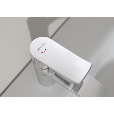 Hansgrohe Metris Wastafelkraan - 110 - coolstart - met waste - hoogglans chroom 0450685