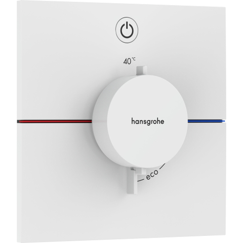 Hansgrohe ShowerSelect Comfort E Thermostat - encastré - 1 fonction - blanc mat SW918067