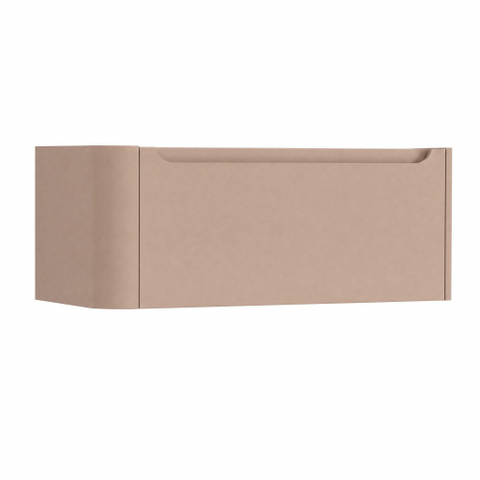 H&R Badmeubelen Juice Wastafelonderkast - 100x45x40cm - linkerhoek afgerond - 1 lade - geïntegreerde greep - peach SW1259798