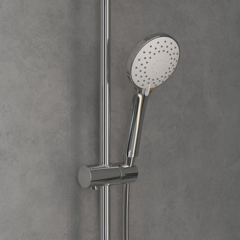 Villeroy & Boch Universal ensemble de douche pluie – thermostatique – douche de tête Ø 23 cm – douchette 3 jets – chrome brillant SW974394