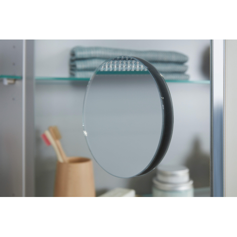 Villeroy & Boch my view 14 My View spiegelkast - met 2 deuren - met geïntegreerde LED verlichting verticaal - 120x75x17.3cm - zilver 1024982