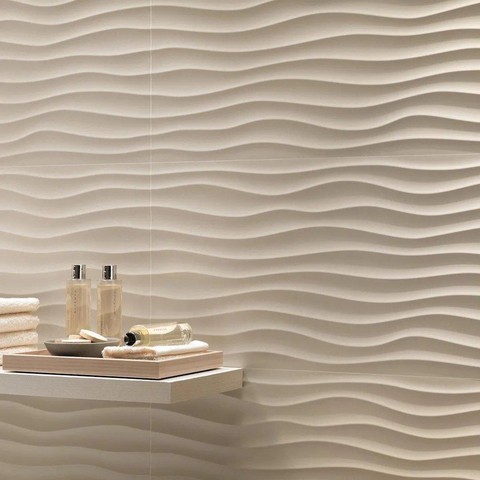 Ceralto Micello Mosaic Carrelage de sol et mural design - 80x40cm - 10mm - rectifié - Dune Sand (Taupe) SW1171131