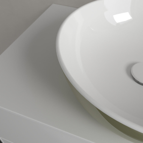 Villeroy & Boch Artis opzetwastafel - 43x43cm - zonder kraangat - zonder overloop - Sage Green (glans groen) SW644115