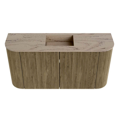 Mondiaz JOYA-DLUX 83.2cm meuble de salle de bains avec WC - arrondis gauche et droite couleur Dusk - Vasque FAYE position Milieu 1 trou de robinet couleur Arena. SW1425788