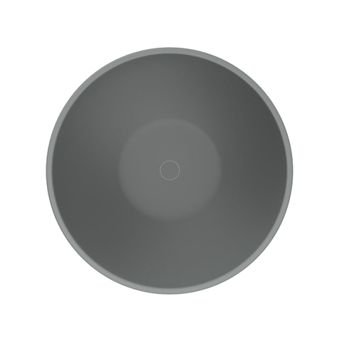 Arcqua Prince Waskom Opbouw - 38cm - rond - cast marble - mat grijs SW909491