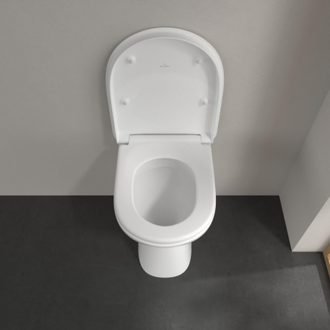 Villeroy & Boch Vicare closetpot - diepspoel PK - zonder spoelrand - 35.5x48x46cm - White Alpine (glans wit) SW706806