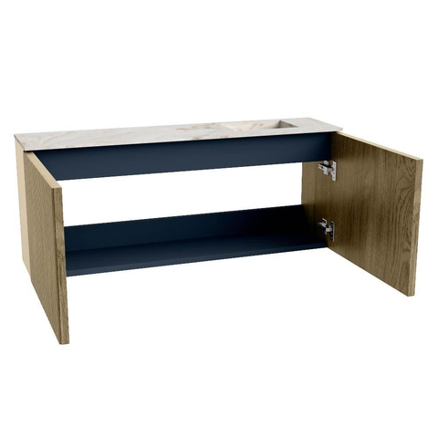 Mondiaz JOYA-DLUX 100cm toiletmeubel - kleur Dusk - Wastafel FAYE positie Rechts Zonder kraangat kleur Frappe. SW1423084