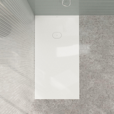 Villeroy & Boch Ecora douchebak - 170x90x4.5cm - afvoer korte zijde - white alpine (wit) SW1558978