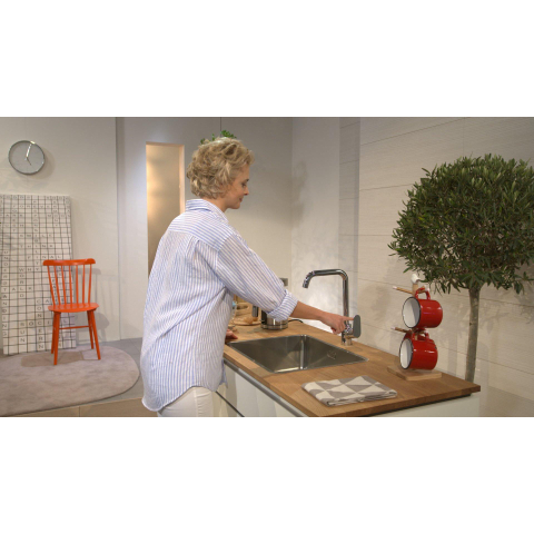 Hansgrohe Focus m41 E2 keukenkraan - met hoge - draaibare uitloop instelbaar - 110 graden - 150 graden en 360 graden - hoogglans chroom 0605548