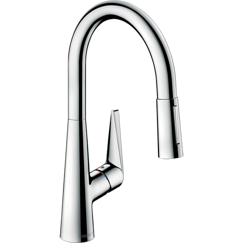 Hansgrohe Talis m51 Eengreeps keukenmengkraan - 200 met uittrekbare vuistdouche - 2 straalsoorten - hoogglans chroom SW529007