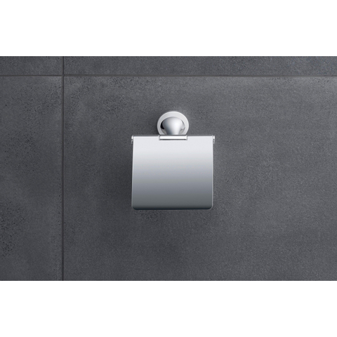 Duravit Starck T Toiletrolhouder - met klep - hoogglans chroom SW297090