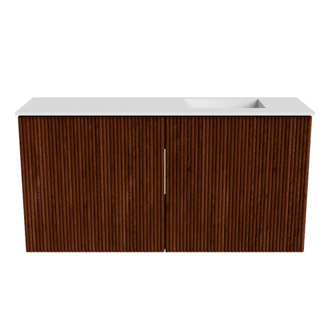 Mondiaz JOYA 80cm meuble de toilette - couleur Ruby - Vasque FAYE position Droite Sans trou de robinet couleur Talc. SW1421733