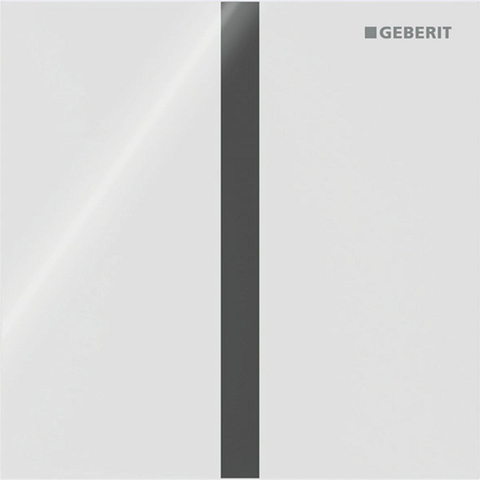 Plaque de commande Geberit type 40 urinoir - batterie - carré - carré - blanc SW1237113