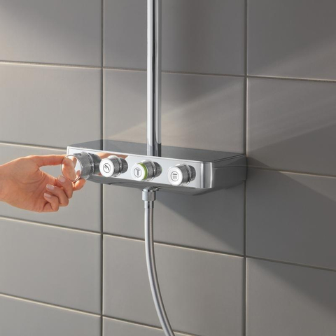 GROHE Euphoria smartcontrol Regendoucheset Opbouw- hoofddouche 31cm - handdouche rond - chroom OUTLETSTORE STORE44638