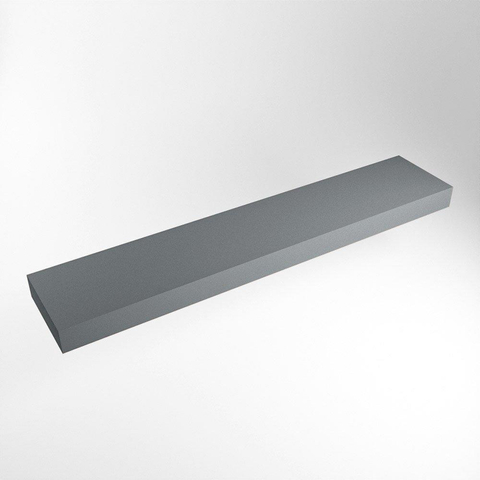 Mondiaz TOP 23 Plan vasque suspendu - 210x23.5x12cm - adapté pour vasque à poser - Solid surface - Plata SW1023159
