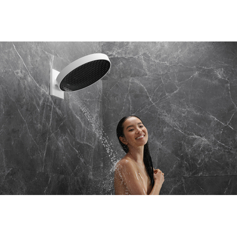 Hansgrohe RainFinity PowderRain - hoofddouche 360 - 3jet - met douchearm 10-30° verticaal kantelbaar - diameter 36cm - mat wit SW358868