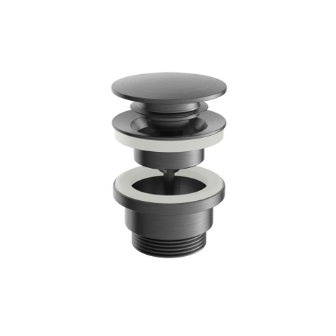 Hotbath Archie Clickplug - met schroef rond BGP - PVD - geborsteld gunmetal (antraciet) SW798802