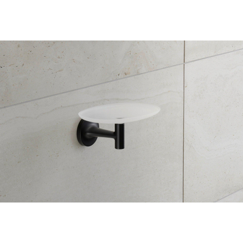 Duravit Starck T Zeephouder - wandmodel - 14x10.6cm -matglas - mat zwart SW297100