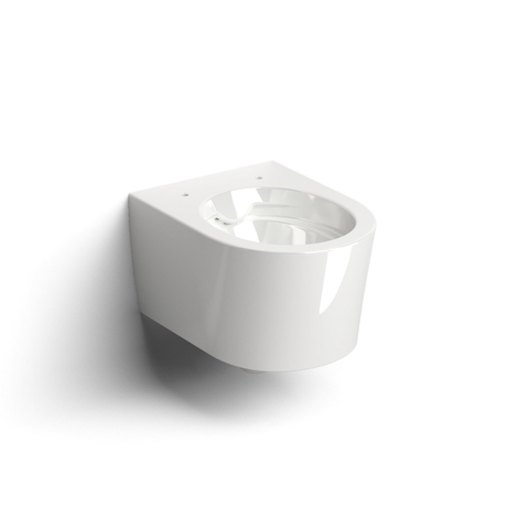 Clou InBe WC suspendu – compact – sans bride – 36,5 x 48 cm – avec abattant softclose – blanc brillant SW369990